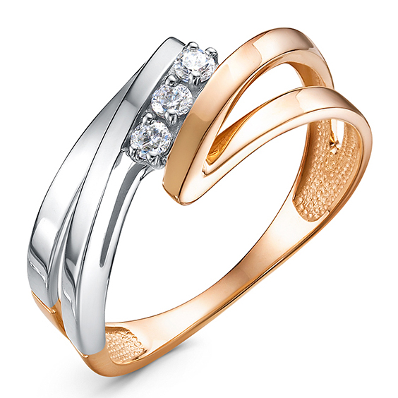 Кольцо, золото, фианит, 1105666